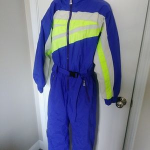Vintage downhill racer snowsuit men's medium